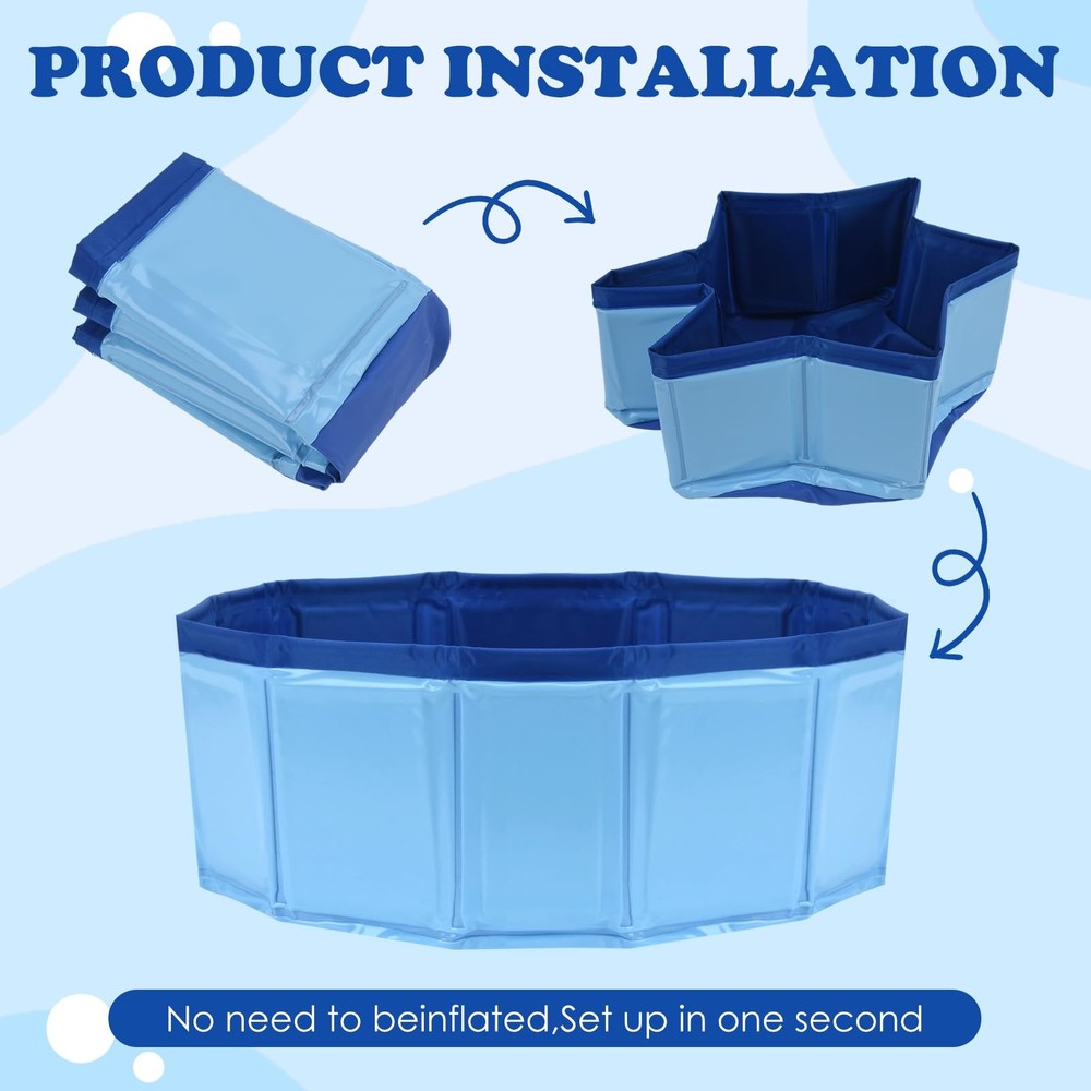 Foldable Bearded Dragon Bathtub, Pool, Blue