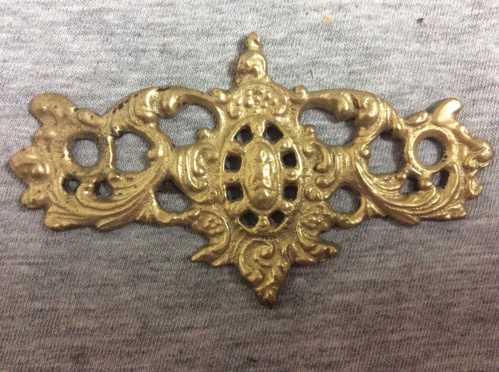 Vintage Brass Drawer Pulls Backplate Only Lot