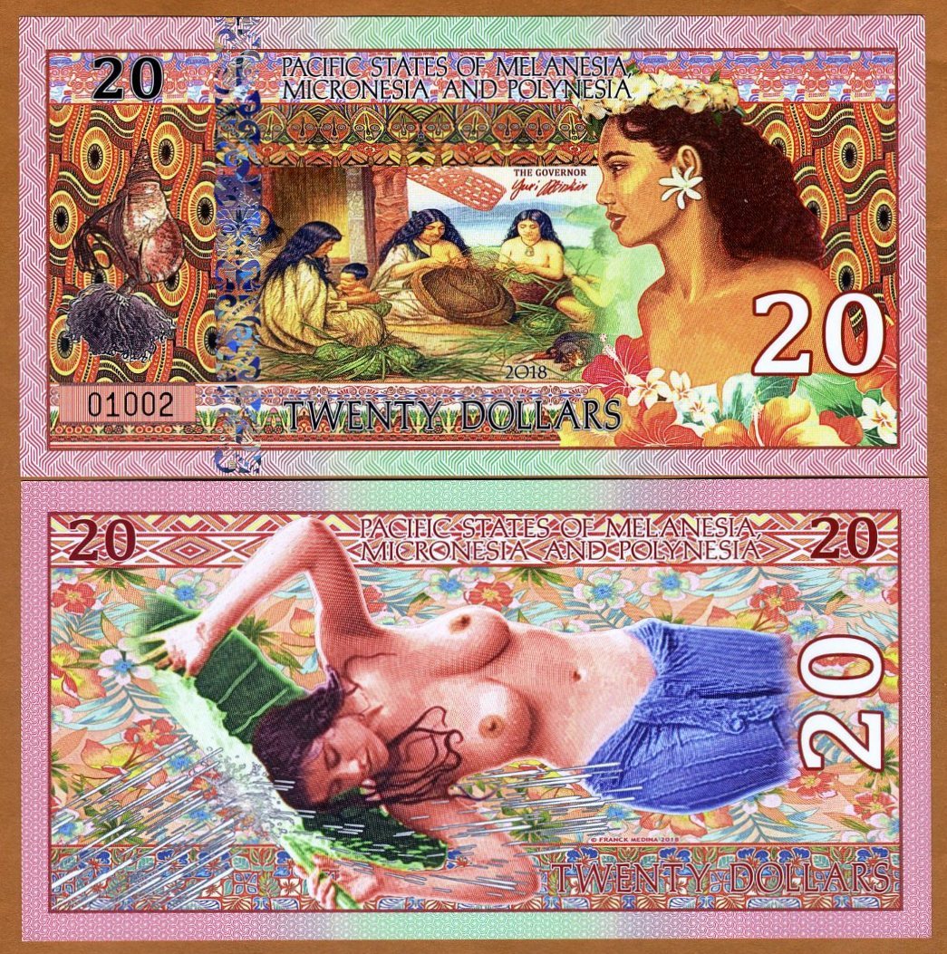 Pacific States of MMP, $20 2018 Private Issue Polymer Weavers, Polynesian
