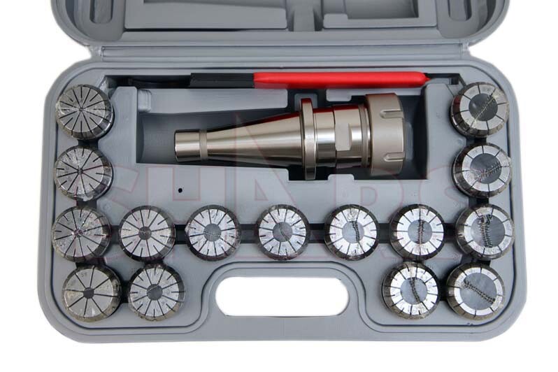 Shars 17 PCS NMTB40 ER40 Spring Collet Chuck Set 0.0002” TIR New L[