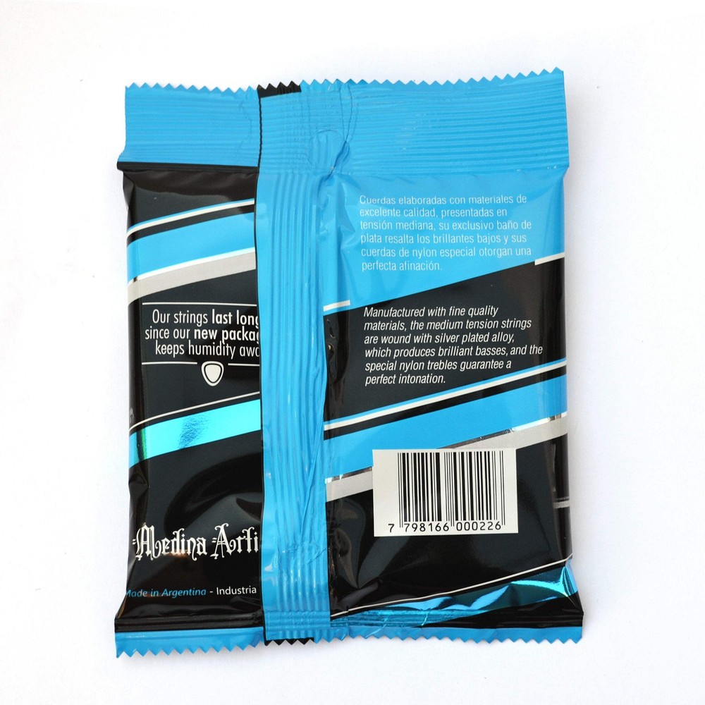 Medina Artigas Classical Guitar Strings Medium Tension Nylon - Silver Plated