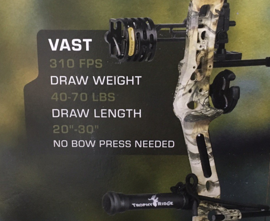 NEW! BEAR VAST RTH EXTRA Compound Bow Kit - SEALED!