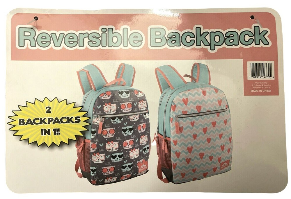 Trailmaker Reversible Backpack Equipment Hello Cat Hearts Chevron Print