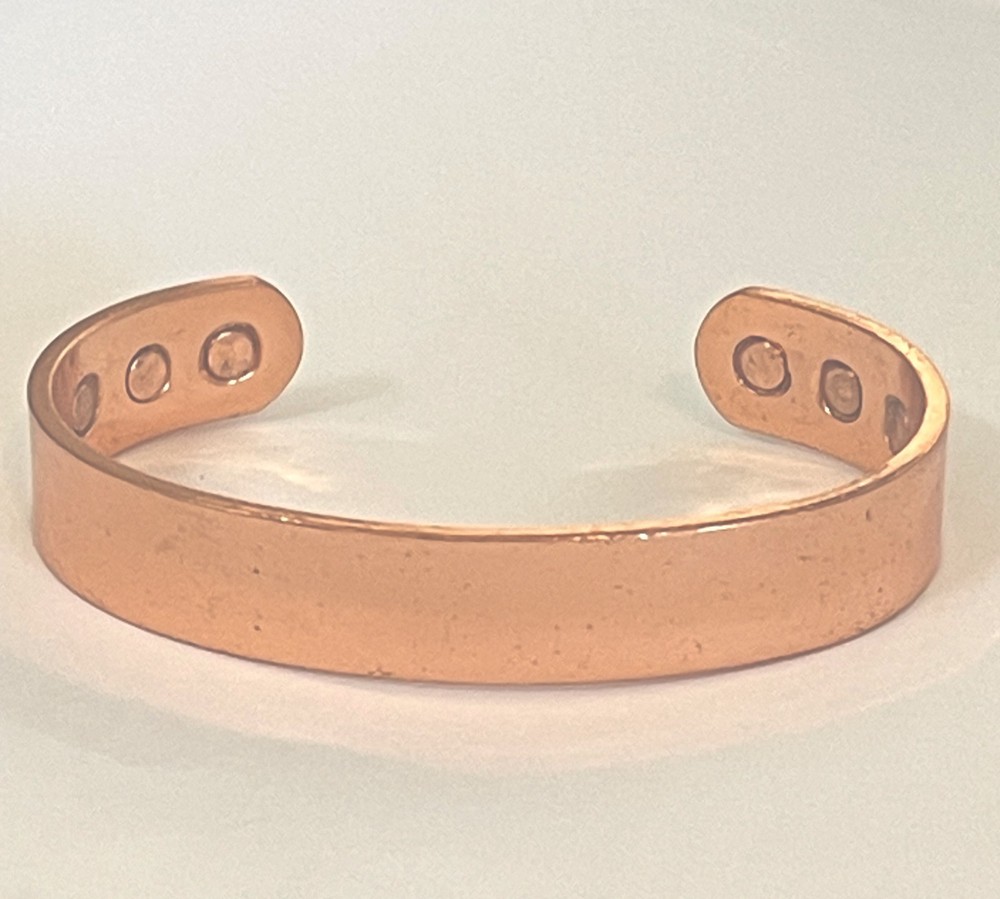 Solid Copper Bracelet with 6 Powerful Magnets Beautiful Cuff Smooth Texture