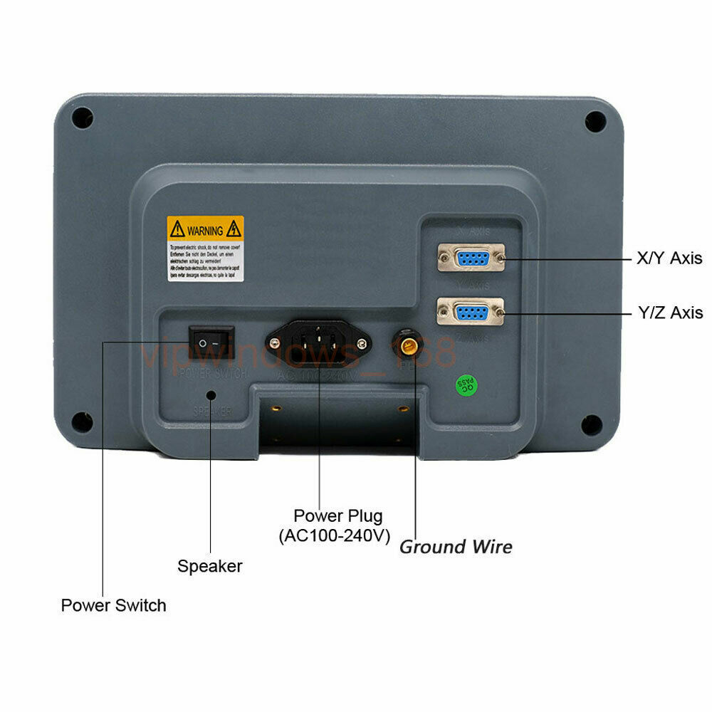 2 Axis Digital Readout DRO &2 TTL Linear Glass Scale Encoder for milling CNC