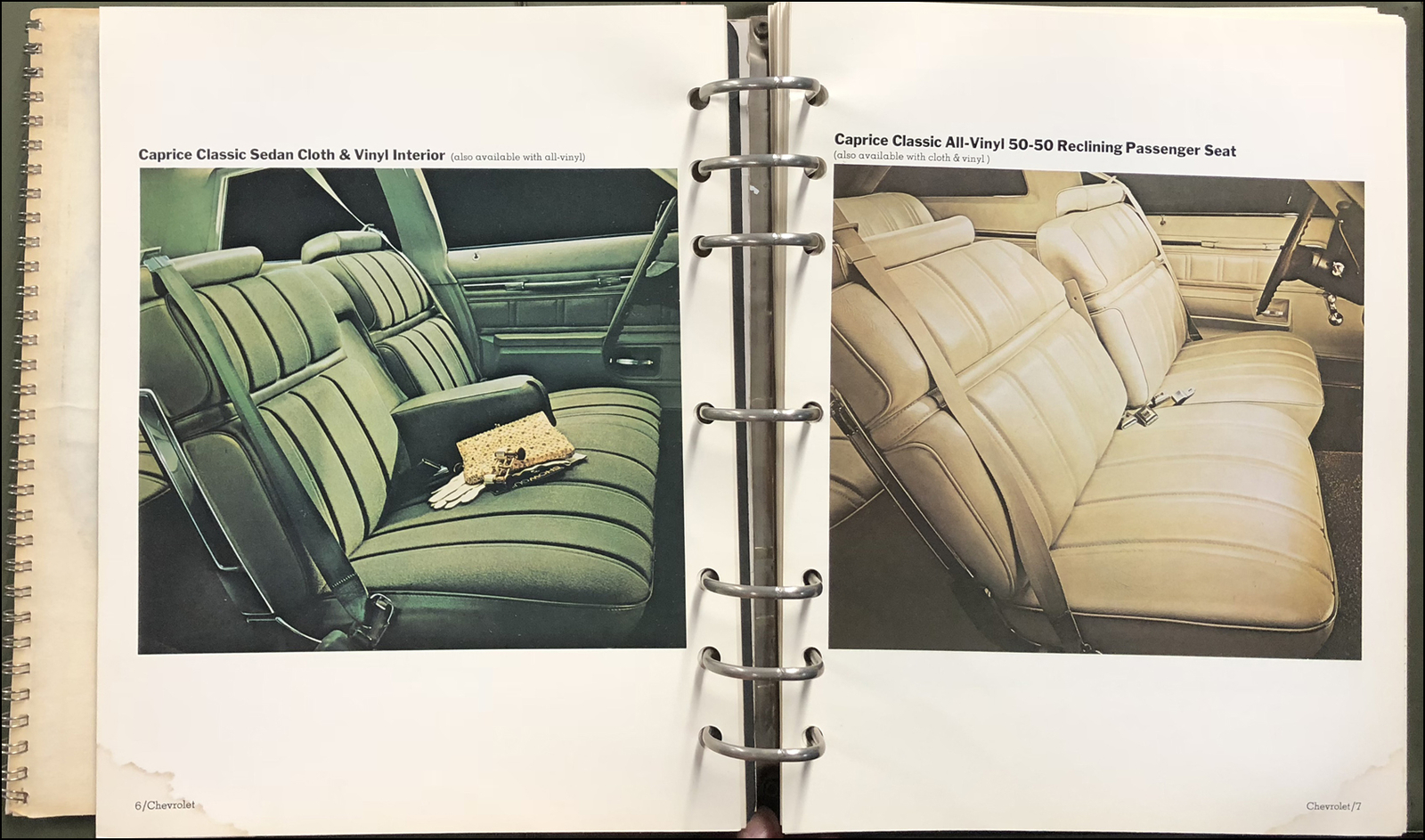 1974 Chevrolet Car Data Book and Color and Upholstery Dealer Album Showroom