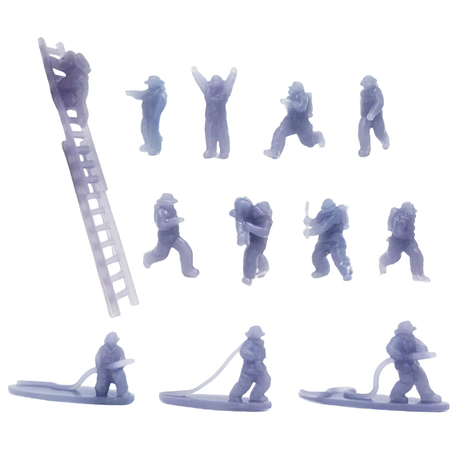 Outland Models Miniatures Firemen Firefighter Figure Set 1:160 N Scale