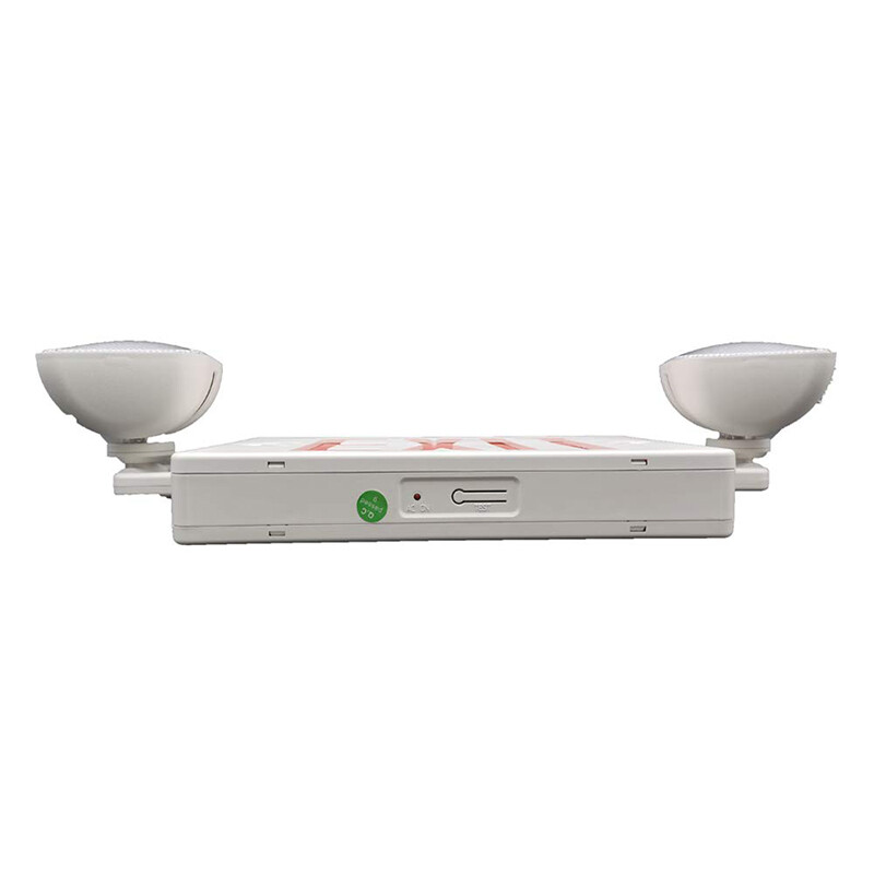 2PACK Exit Sign with Emergency Light Double Side Adjustable Square Head UL 94V-0
