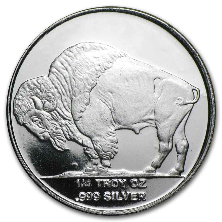 1/4 oz Silver Round - Buffalo