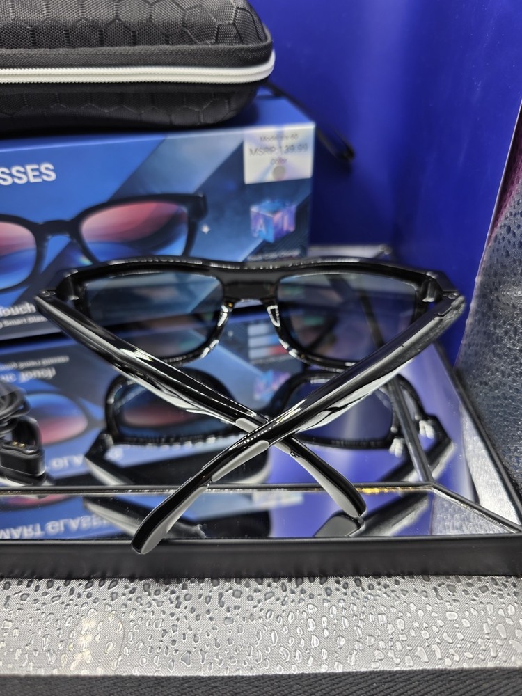 x60 Electronic Touch Dimming Smart Glasses Black Frame with Case