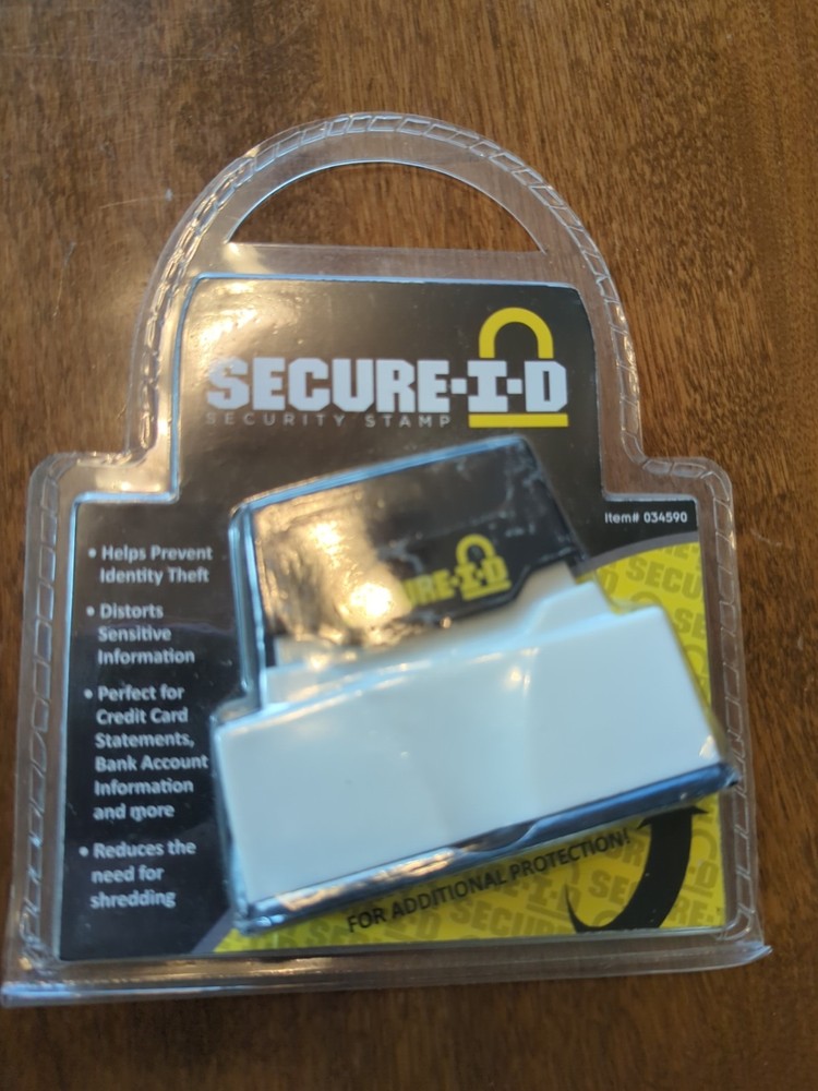 Secure I-D Security Stamp Conceals And Distorts Sensitive Information