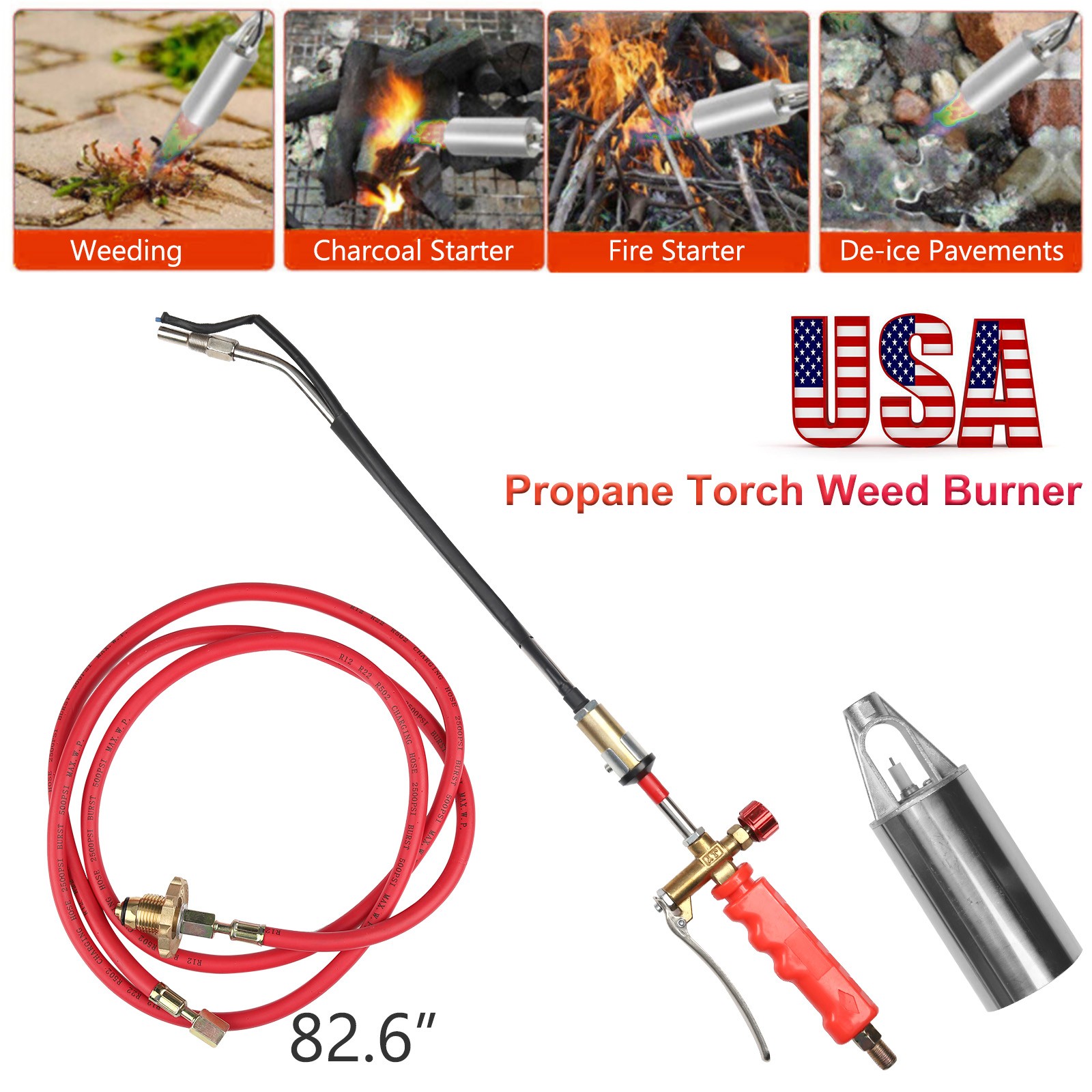 Propane Torch Weed Burner Ice Snow Melter / Flame Dragon Wand Igniter Roofing