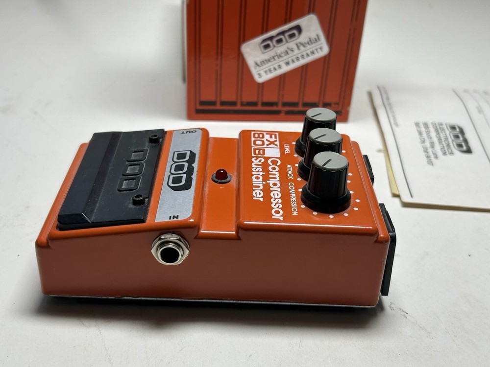 TESTED VINTAGE DOD Digitech FX80B Compressor Sustainer Guitar Effect Pedal