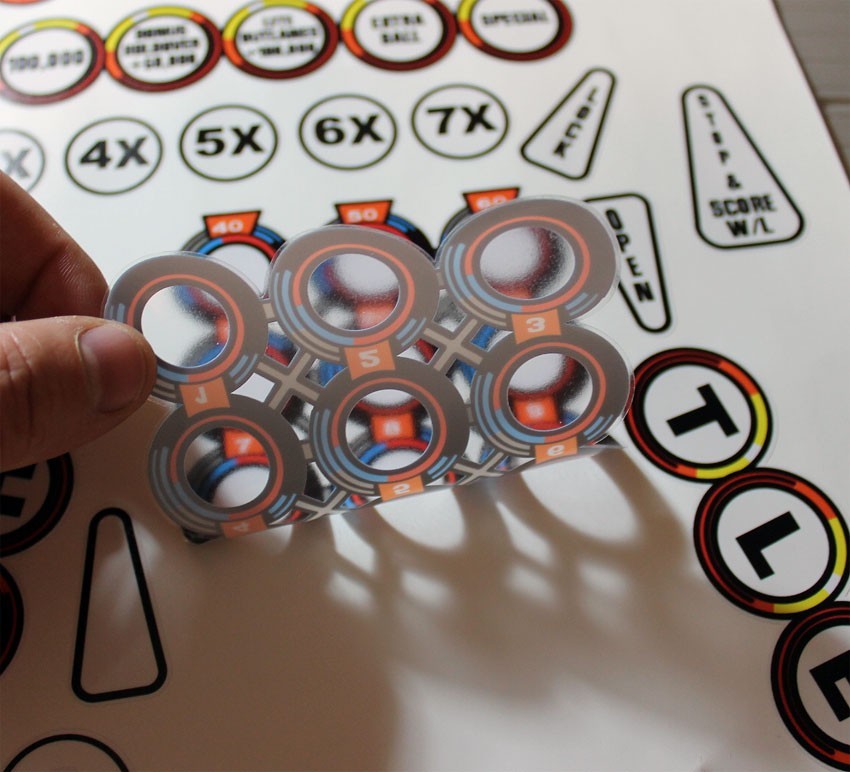 Space Shuttle Pinball Machine Insert Decal Playfield Set
