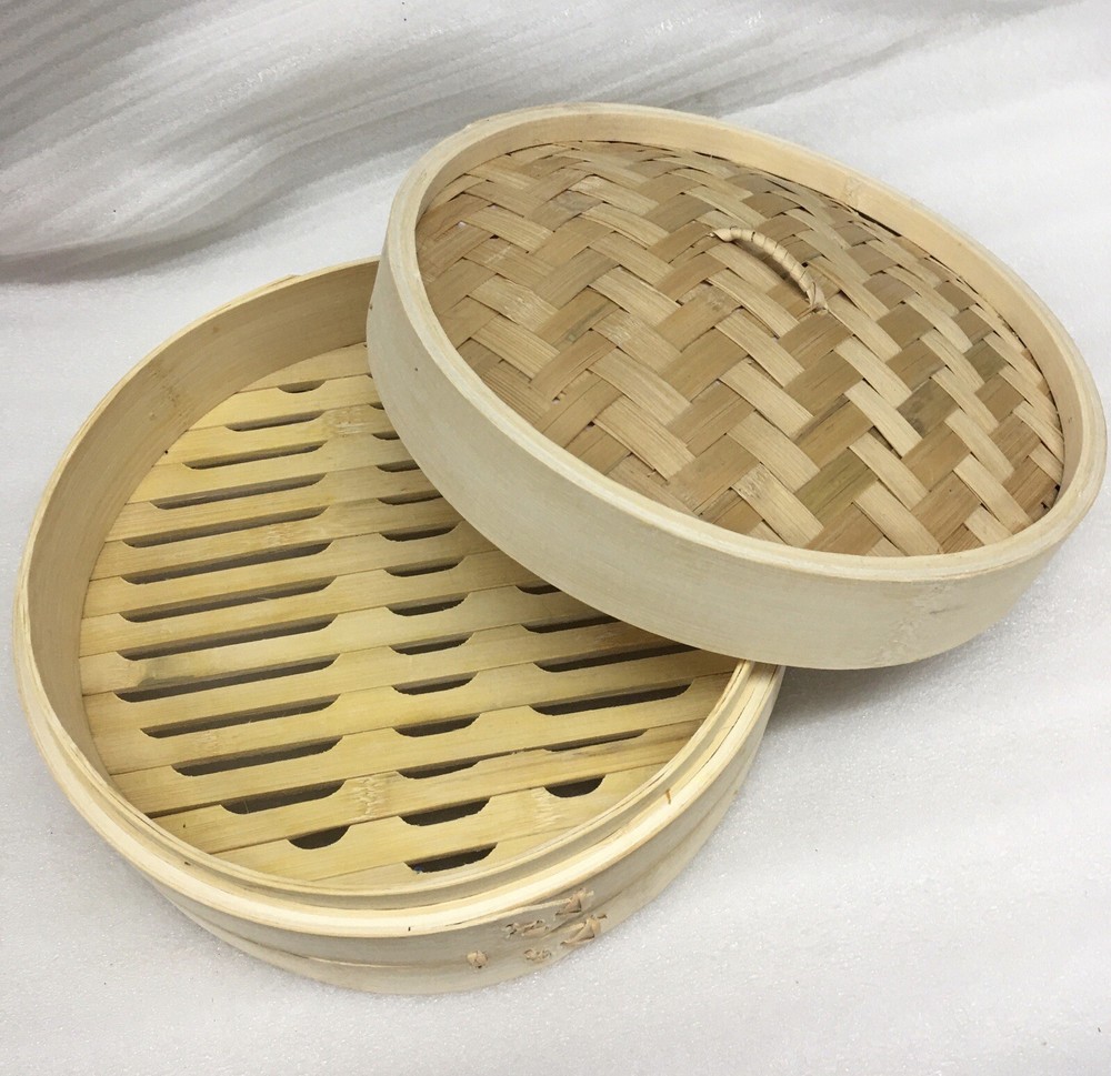 12" Bamboo Steamer - 2 Piece Set - New
