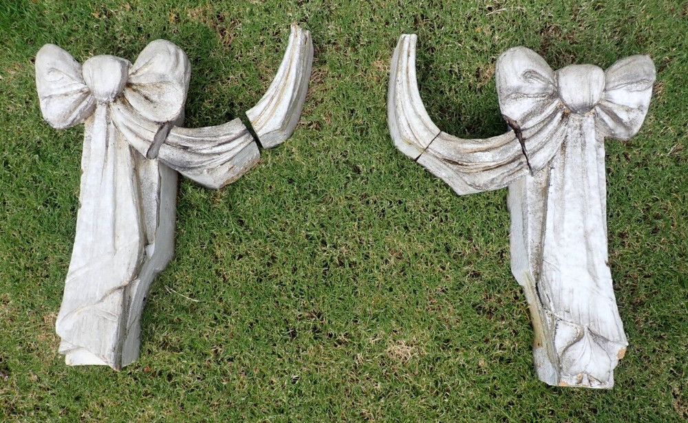 Architectural Terra Cotta 6pc Bow and Swag