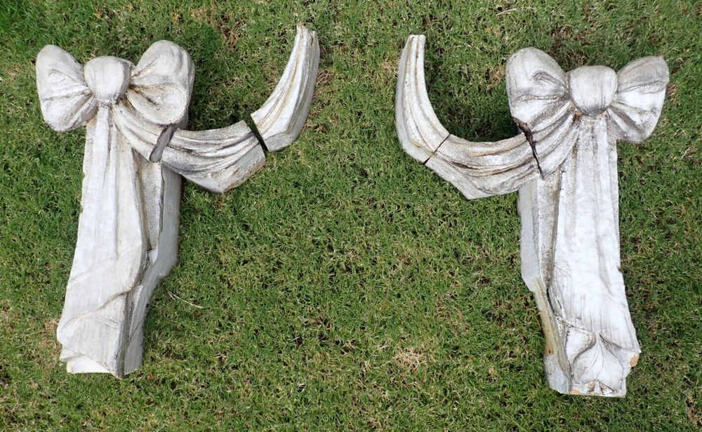 Architectural Terra Cotta 6pc Bow and Swag