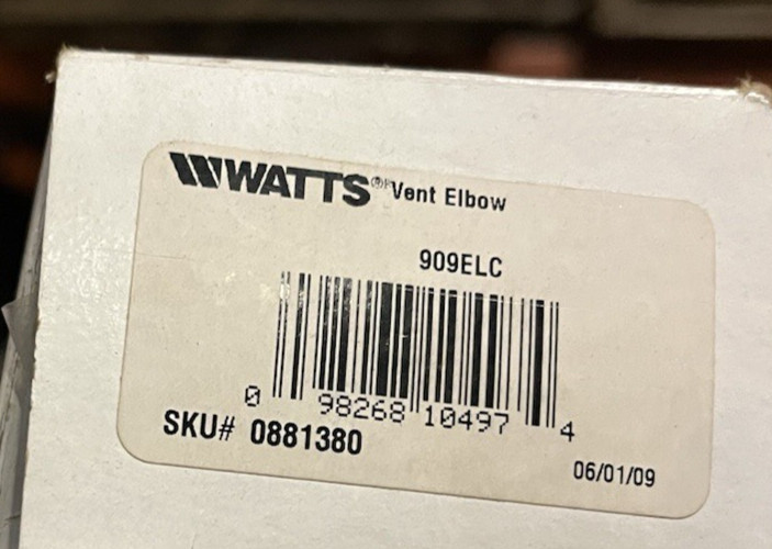 Watts 909-ELC Air Gap Elbow Fitting