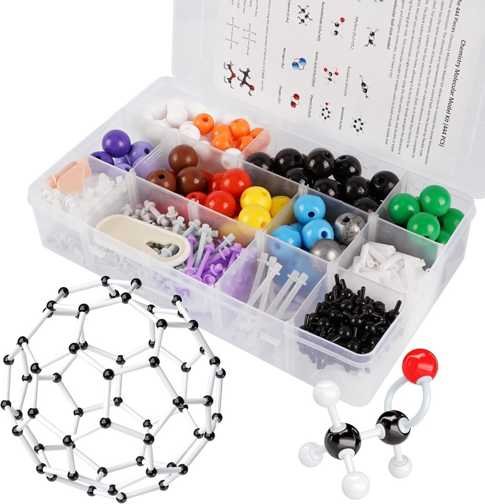 Molecular Model Kit, 444 Pcs Organic Molecular Chemistry Set, Atom Element Model