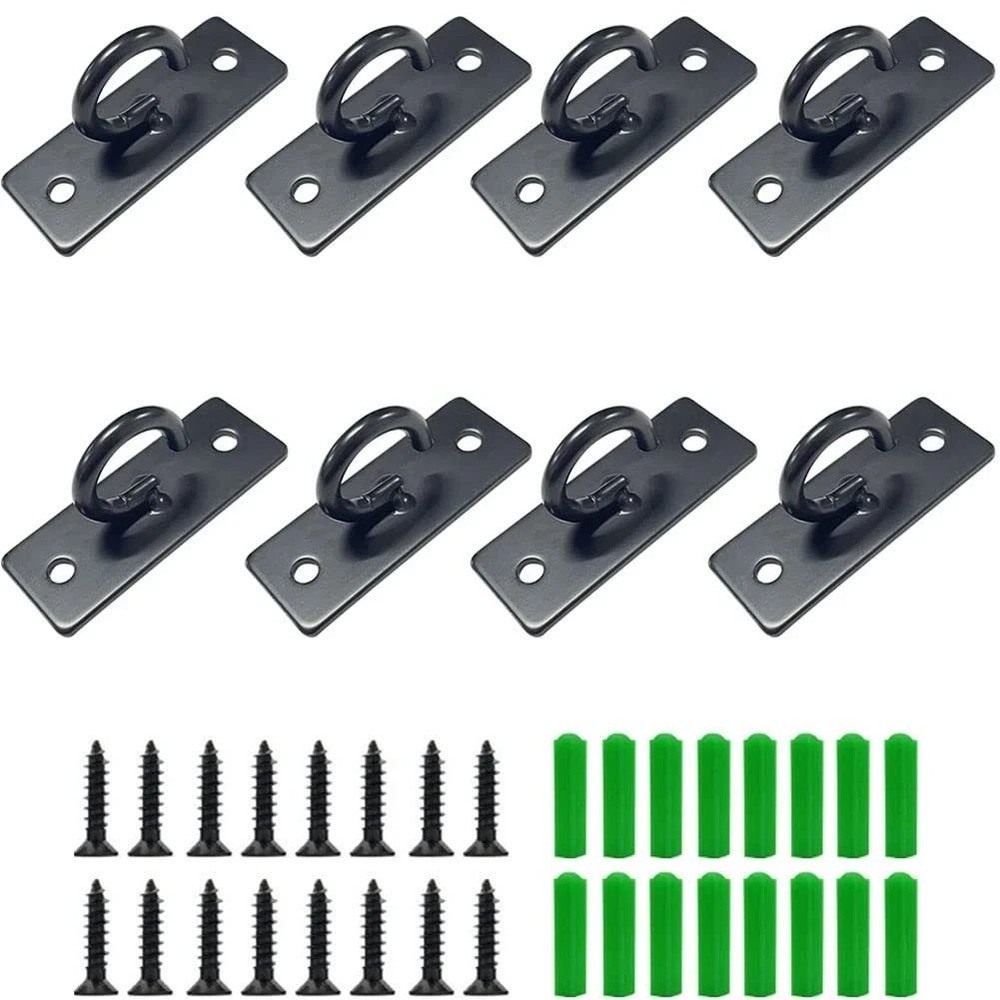 bjsdkff 8 Pcs Resistance Bands Wall Anchor,Ceiling Mount Anchor black