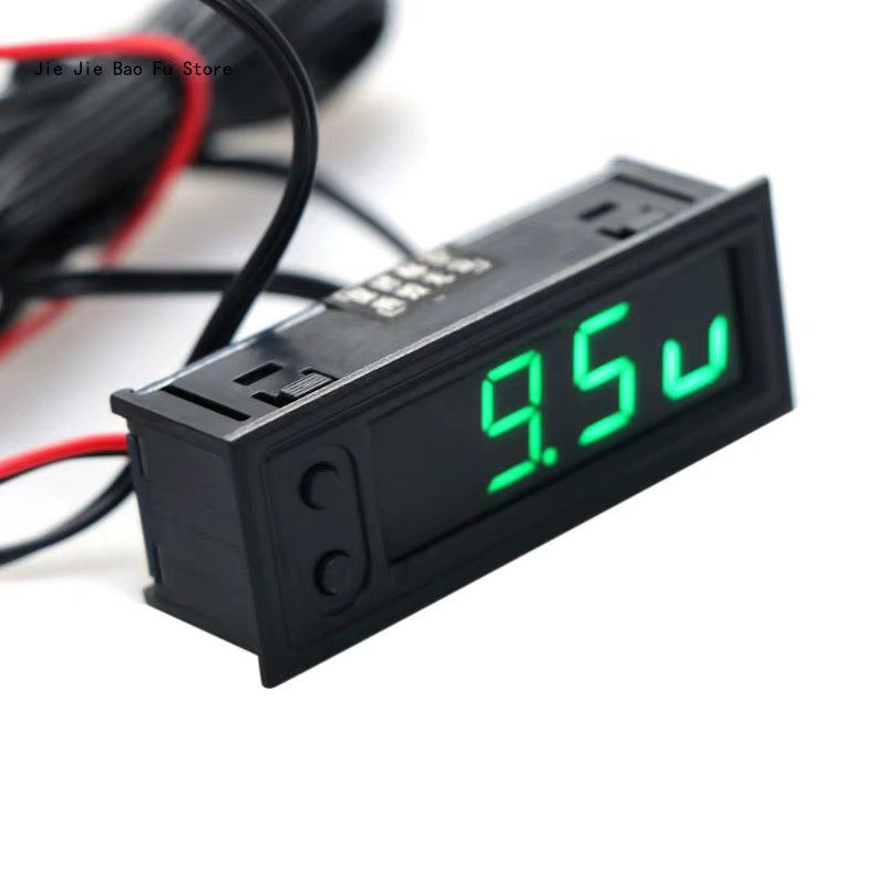E8BD Three in One Multifunction Luminous Car Clock Thermometer Voltage Meter Sui