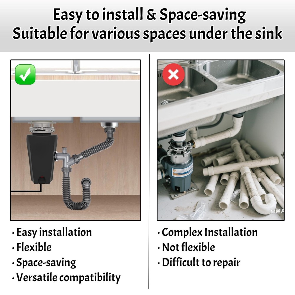 Garbage Disposal Drain Kit, Elbow Replacement, 1-1/2" Pipe Diameter, Includes...