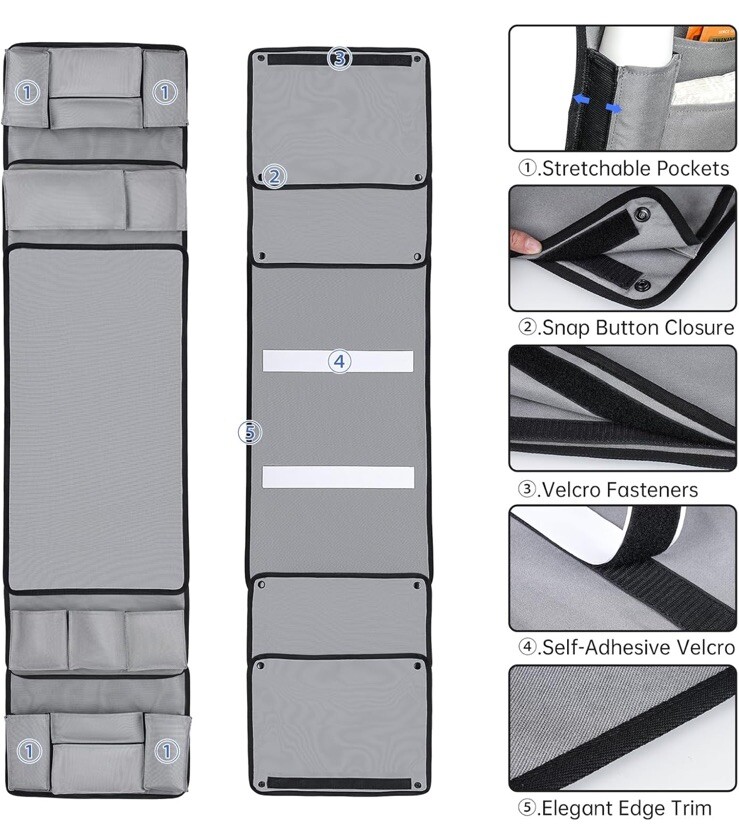 Small Fridge Organizer with 14 Pockets Great For Dorm