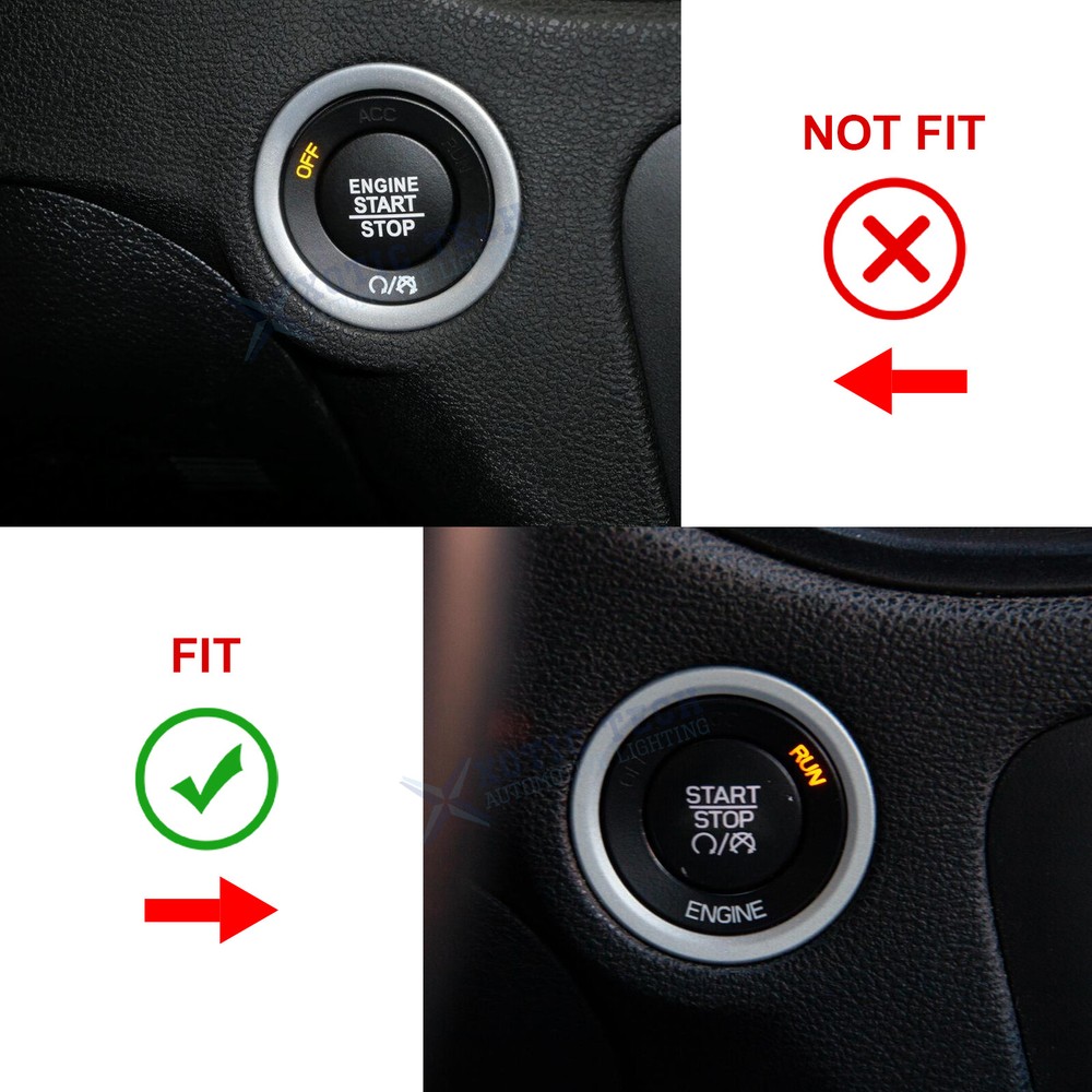Engine Start Stop Button Cover Trim Ring For Dodge Charger Challenger Durango