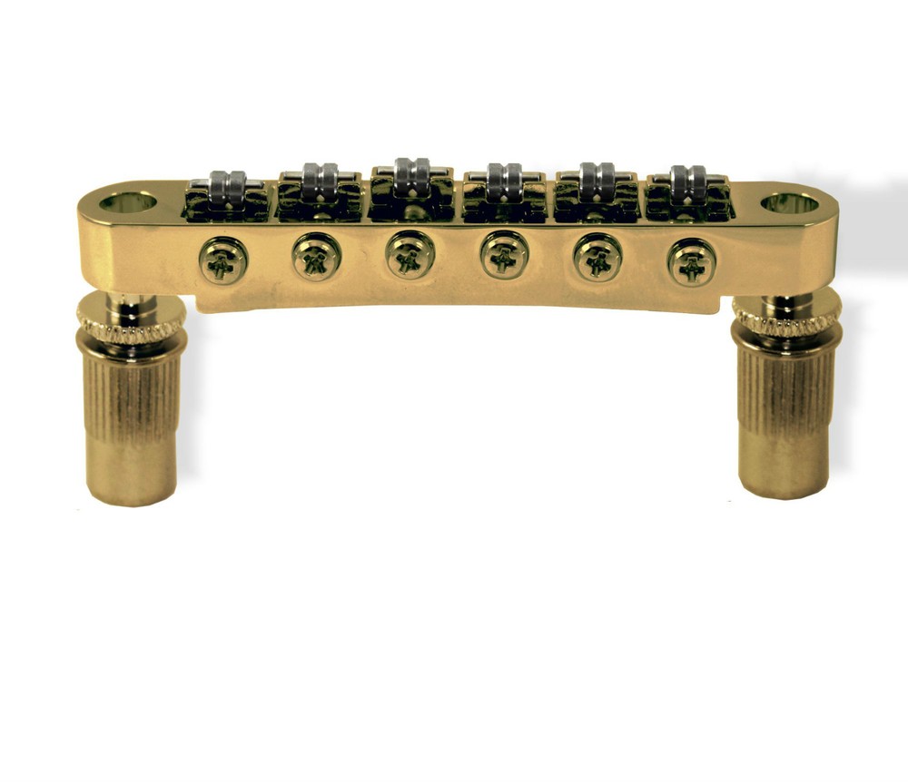 Bridge Roller Post Style 6 String Gold 52mm spread 080636GD