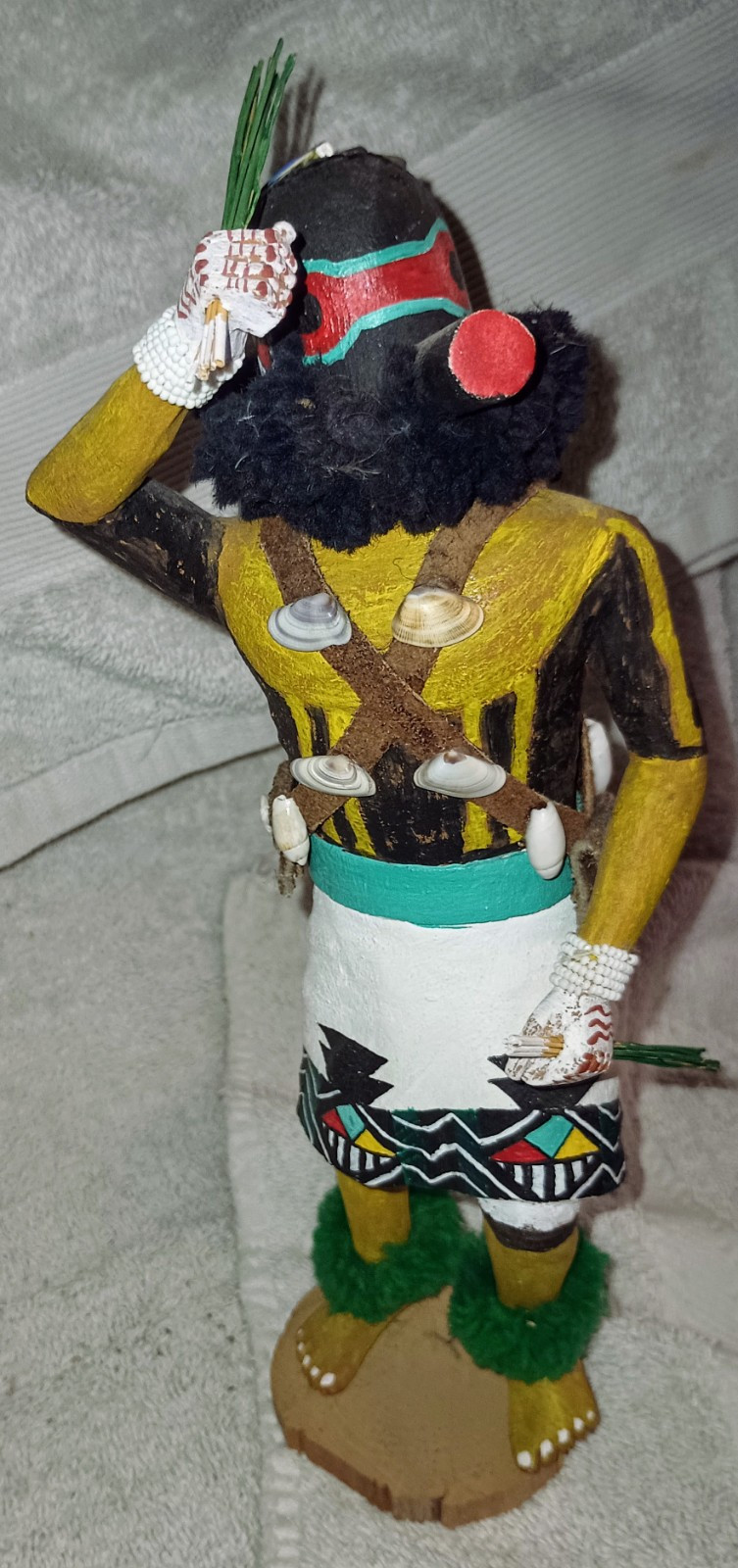 Vintage Well Done Hopi Carved Zuni Warrior Kachina Signed Les Honie