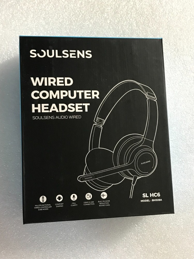 Soulsens SL-HC6 Wired Computer Headset - Brand New