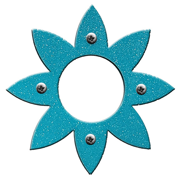 Flower Birdhouse Hole Protector - Blue (Various Size Holes)