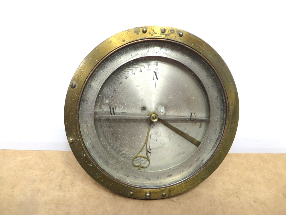 Vintage Large Brass Compass-Surveyor