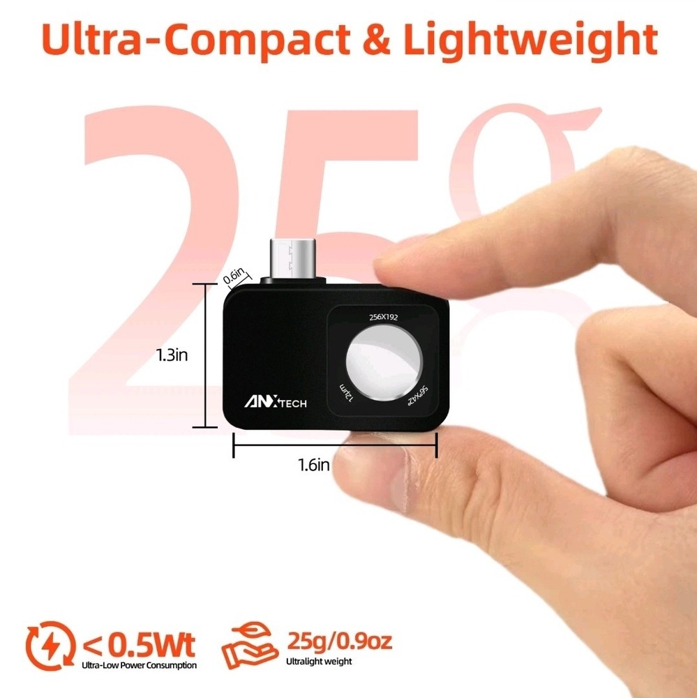 ANXTECH Thermal Image Camera TISR Resolution 512x384 Infrared Camera for Android