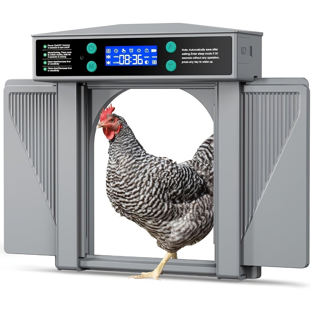 3-In-1 Timer And Light Sensor for Automatic Chicken Coop Door, with Manual