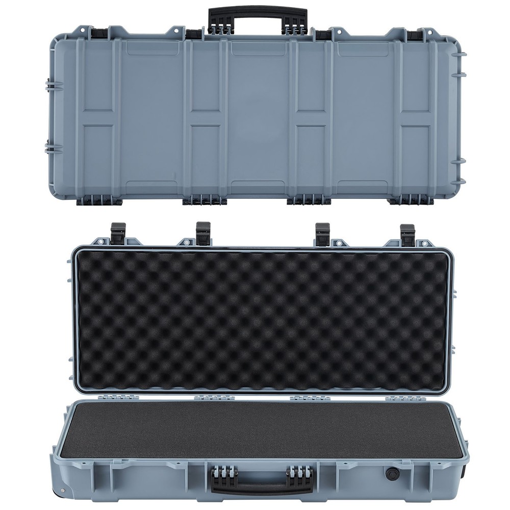 Uimoso Durable Waterproof Rifle Case with Customizable Foam Insert - Grey