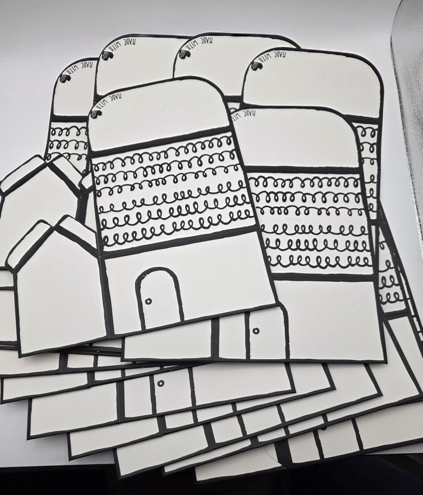 16 Adorable Black & White Miniature House Gift Boxes