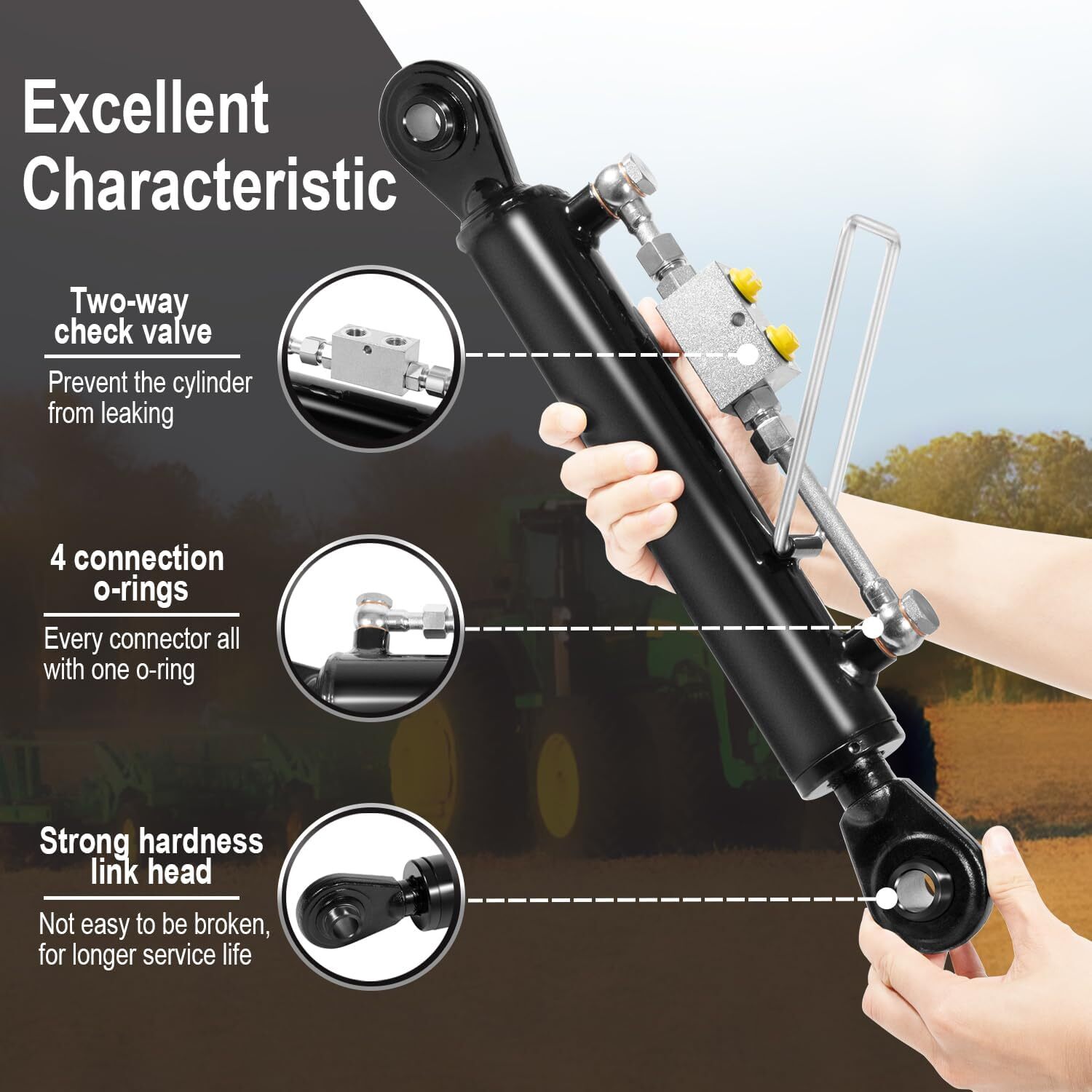 Hydraulic Top Link Cat. 1-1 with Locking Block 18 1/8 - 26 3/8 SPH320032