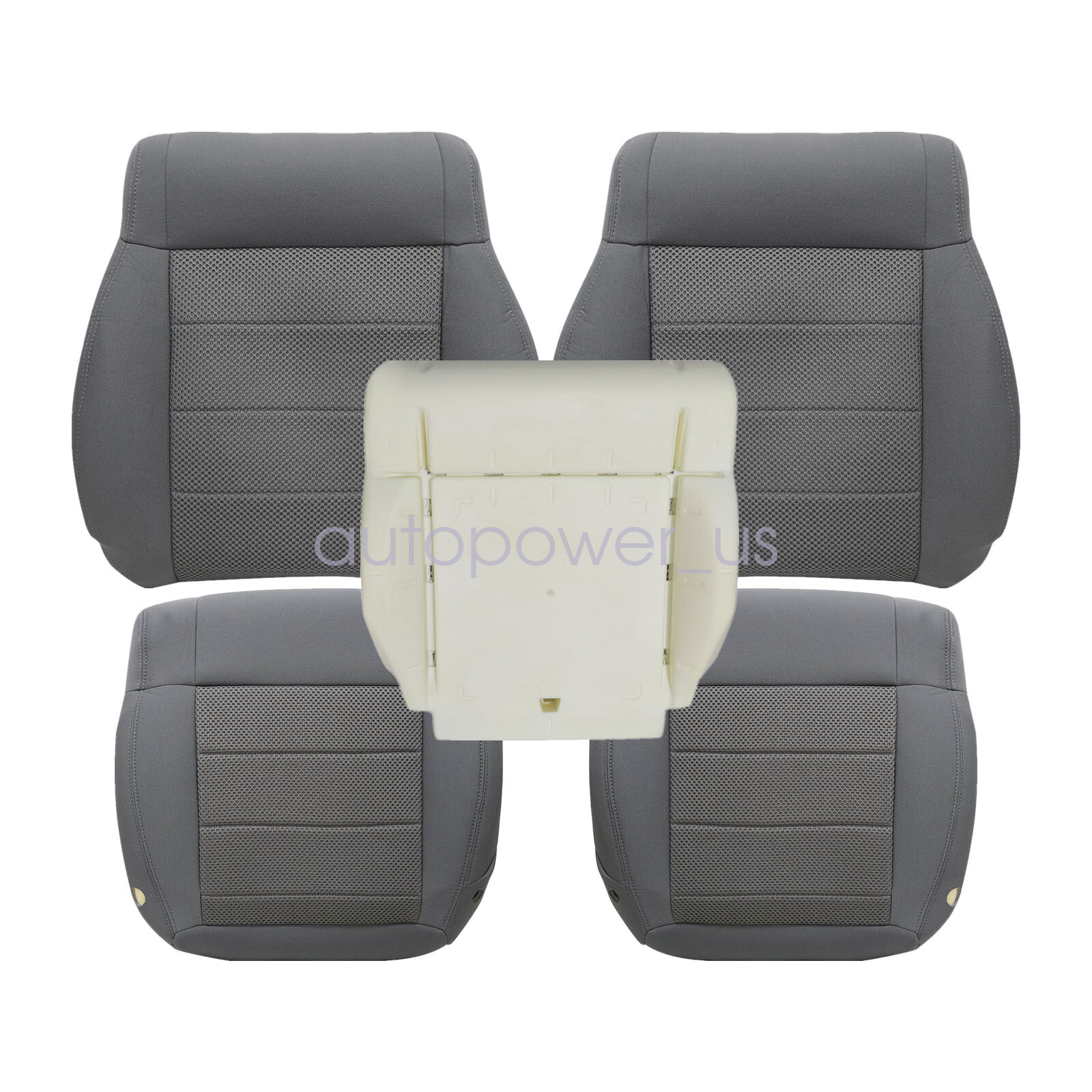 For 2008-2010 Jeep Wrangler Sahara Rubicon Front Cloth Seat Cover & Foam Cushion