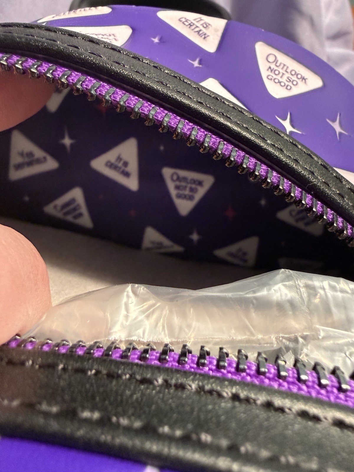 Loungefly Mini Backpack: Magic 8 Ball Fortune Telling Purple Game Lenticular