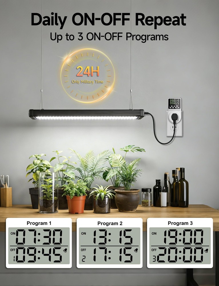 Techbee Digital Infinite Repeat Cycle Intermittent Timer Plug for White