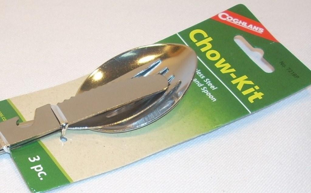Coghlans Chow Kit Set Knife Fork Spoon Eating Utensils Camping Lunchbox Scouts