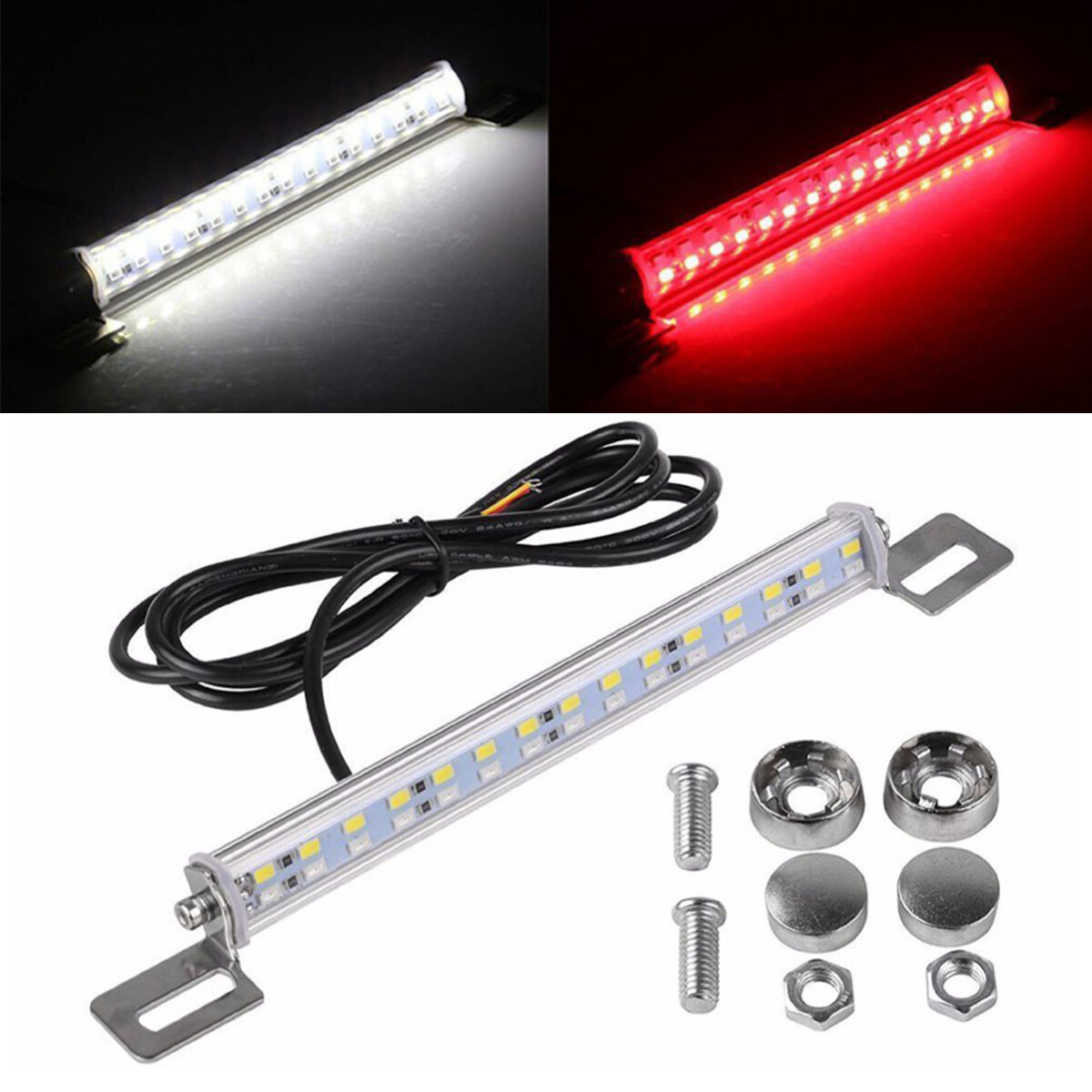 White Red 30 LED License Plate Tag Light Lamp for Truck SUV Trailer Universal