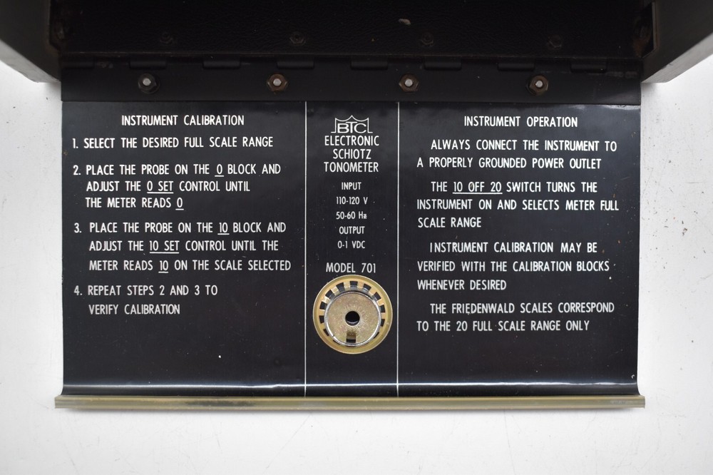 Vintage BTC Electronic Schiotz Model 701 Berkeley Tonometer