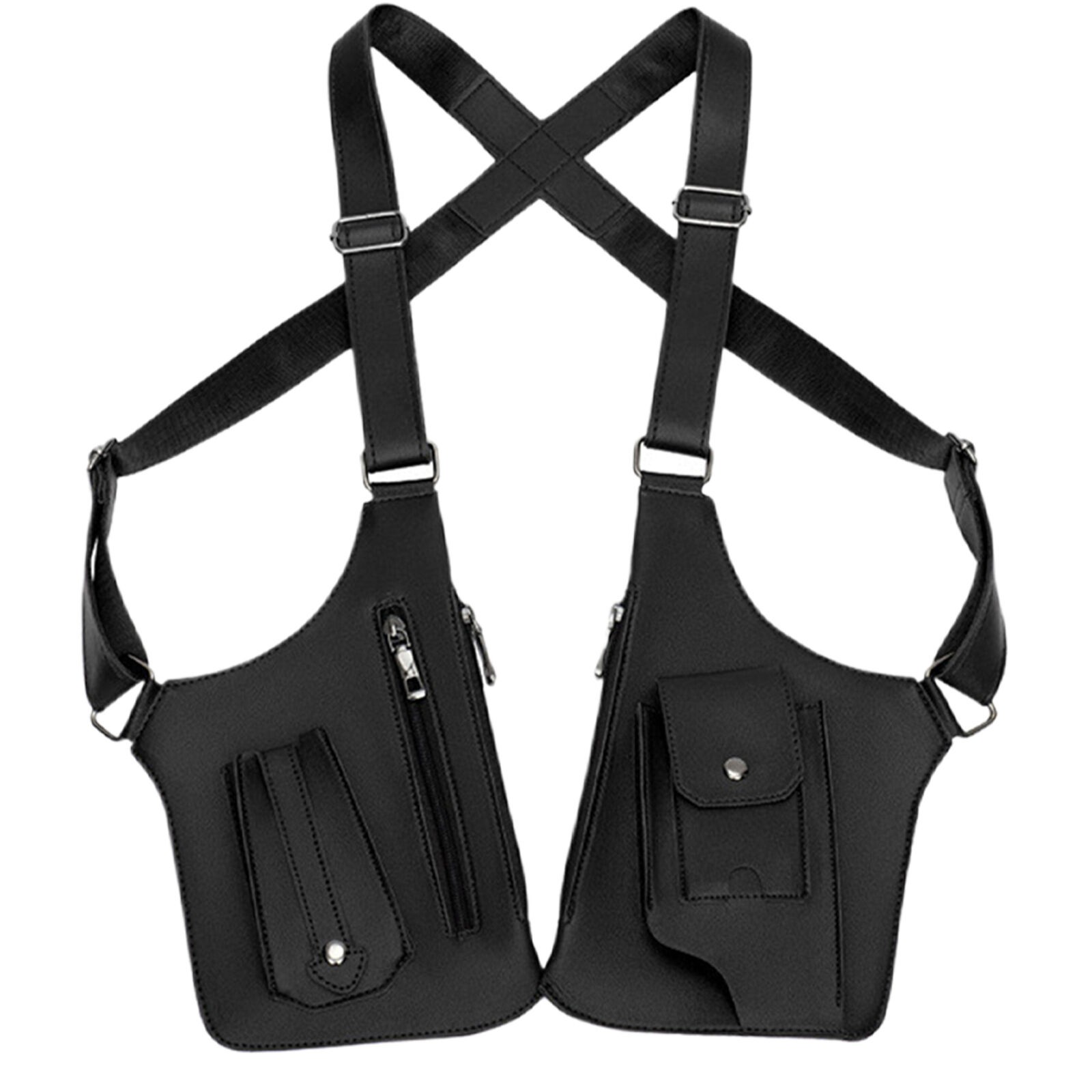 Adjustable Anti-Theft Underarm Shoulder Bag PU Leather Wallet Holster Bag