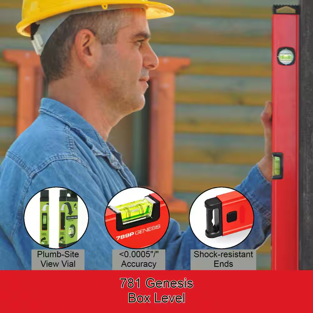24 In. Aluminum Box Level with Plumb Site