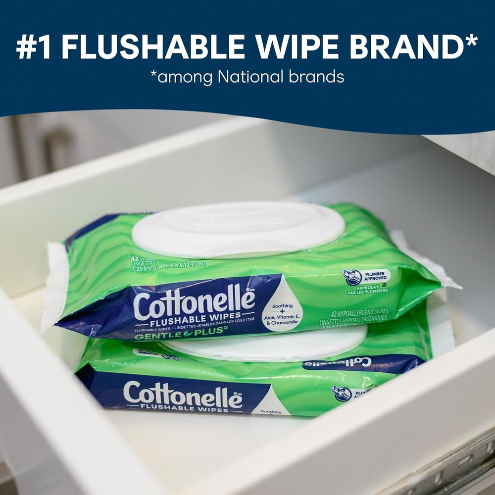 Flushable Wet Wipes Aloe