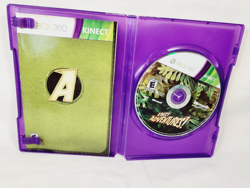 Microsoft Xbox 360 Kinect Black Sensor Bar Model 1414 & Kinect Adventure CIB