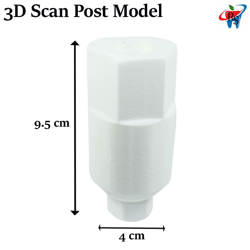 3D Dental Printer Model Printed Scan Post 9.5 x 4 cm