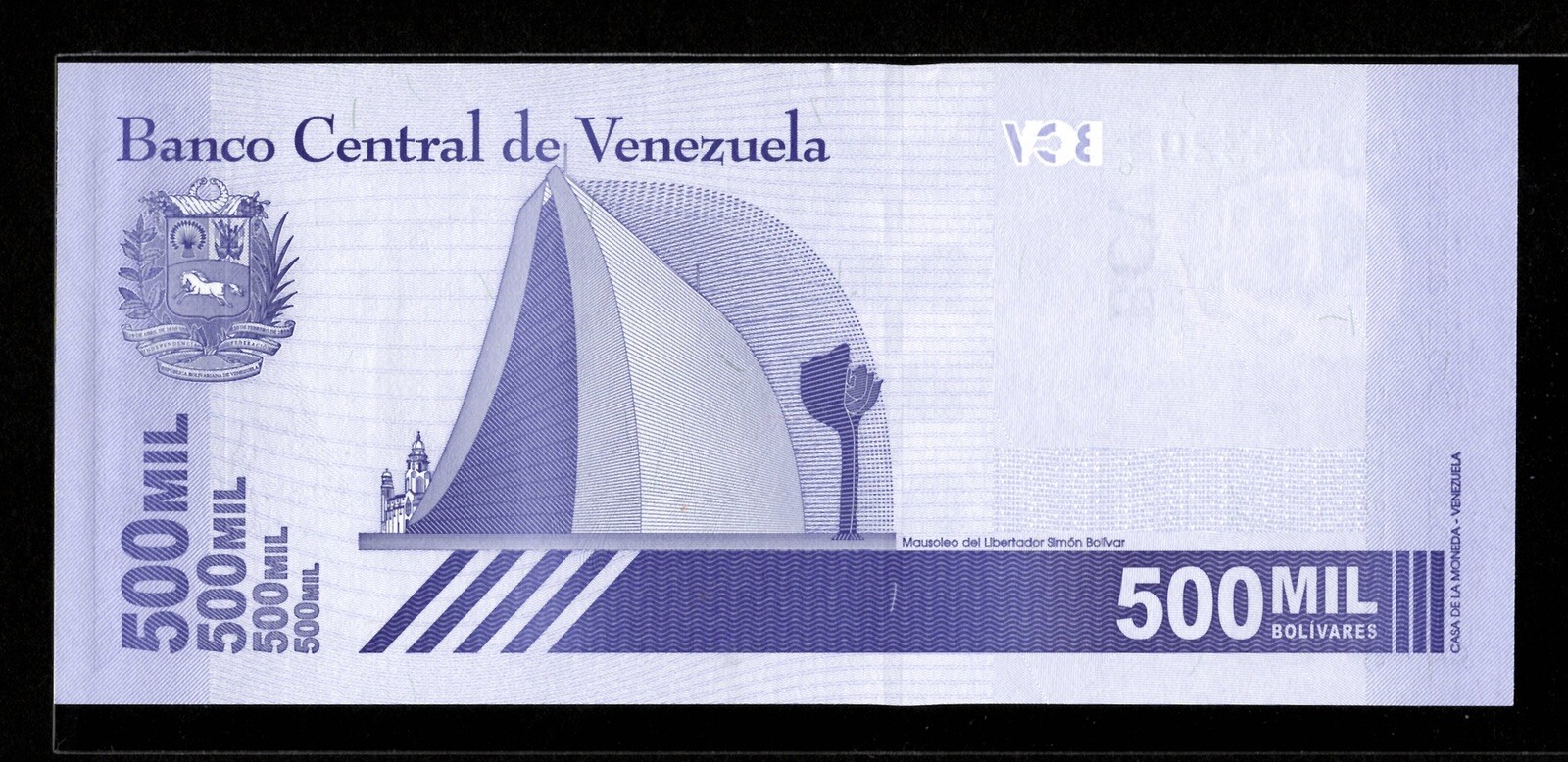Venezuela 500 Mil Bolivar Soberano 2020 UNC qty 100 Pcs Full Bundle New